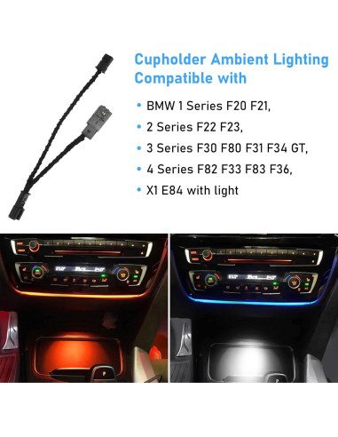 Luz Ambiental LED Jaronx para Consola BMW F20 F21 F30 F80
