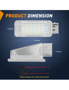 Luces de Cortesía LED Nilight DL-735W para Audi 1996-2015 2