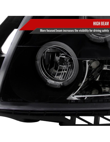 Faros Proyector Halo Duales Instyleparts para Ford Fusion 2006-2009