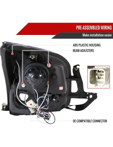 Faros Proyector Halo Duales Instyleparts para Ford Fusion 2006-2009