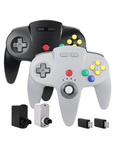 Controlador Inalámbrico N64 Recargable 2.4GHz - Compatible PC, Mac, Switch