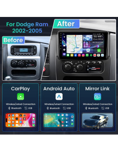 Estéreo de Coche Jingelsye 4Core 2G RAM 64G ROM para Dodge Ram 2002-2005 2