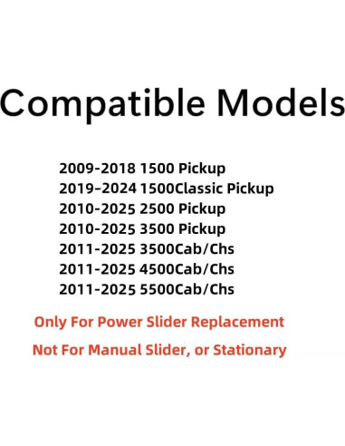 Ventana Trasera Deslizante Eléctrica Dodge Ram 2009-2024