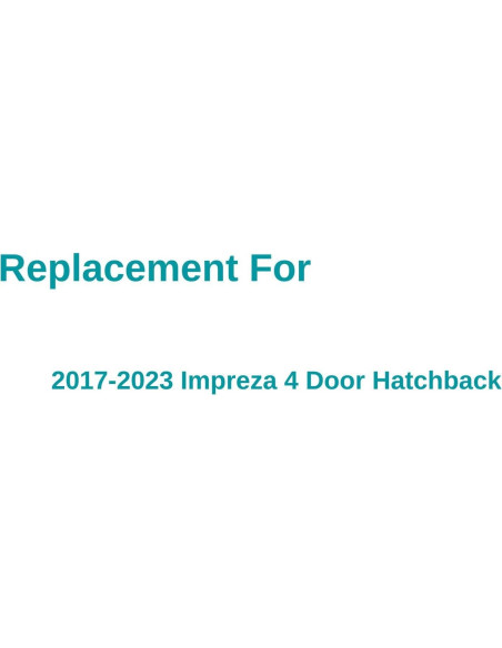 Cristal de Ventana Trasera Lado Derecho Subaru Impreza 2017-2023