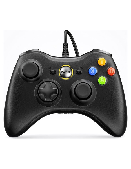 Controlador VOYEE 360 PC por Cable Negro con Joystick Mejorado