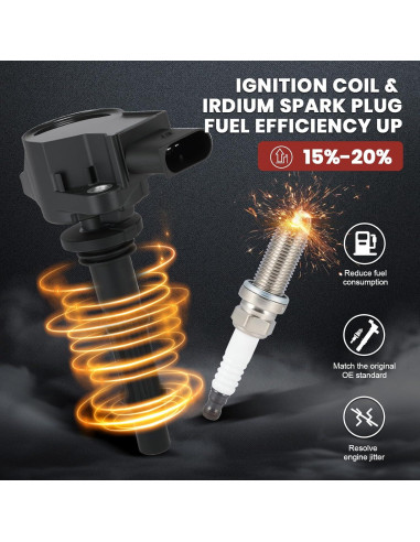 Paquete de Bobinas de Encendido y Bujías KacuYelin UF535