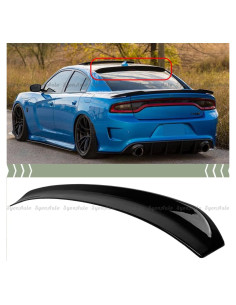 Alerón Trasero Dodge Charger 2015-2025 Syon Auto Negro Brillante