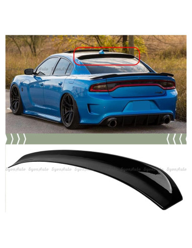 Alerón Trasero Dodge Charger 2015-2025 Syon Auto Negro Brillante