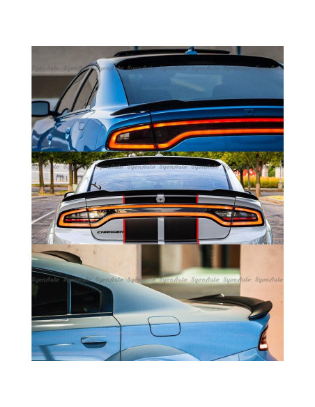 Alerón Trasero Dodge Charger 2015-2025 Syon Auto Negro Brillante