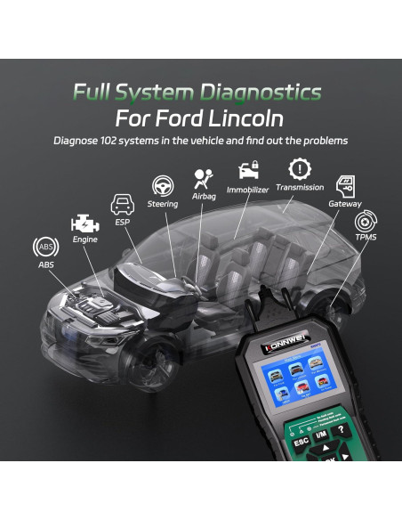 Escáner OBD2 KONNWEI TLB470 para Ford Lincoln Mercury