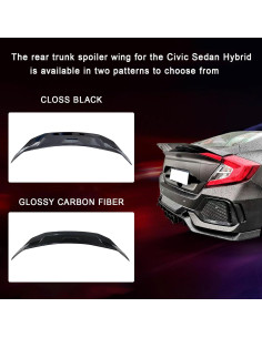 Alerón Trasero JDM Duckbill para Civic 10 Gen 2016-2021 2