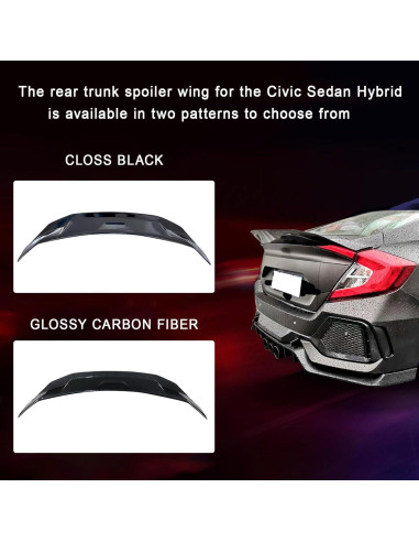 Alerón Trasero JDM Duckbill para Civic 10 Gen 2016-2021