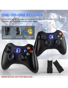 Controlador Inalámbrico Gamrombo Xbox 360 2 Pack Mejorado 2