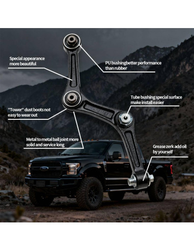 Brazo de Control Inferior Derecho con Junta Esférica CWWNBN para Dodge Colt 1985-1986 y Mitsubishi Mirage 1985-1988