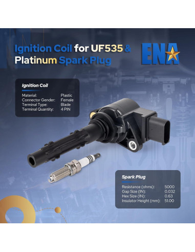 ENA 8 Bobinas de Encendido y 8 Bujías Platino para Mercedes