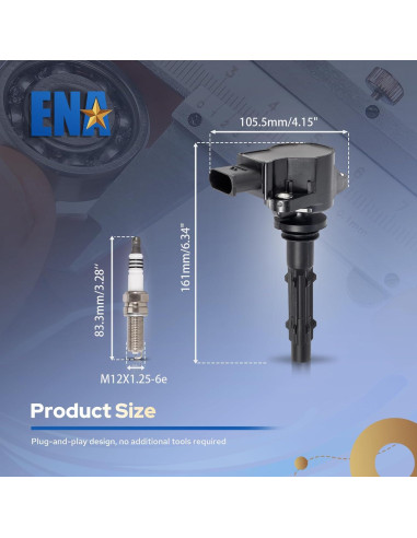 ENA 8 Bobinas de Encendido y 8 Bujías Platino para Mercedes
