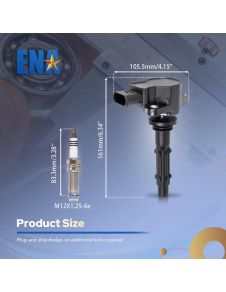 ENA 8 Bobinas de Encendido y 8 Bujías Platino para Mercedes