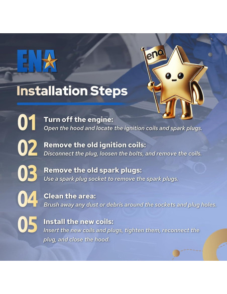 ENA 8 Bobinas de Encendido y 8 Bujías Platino para Mercedes