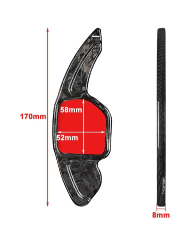 Extensiones de Palanca de Cambio Audi MEETALLGOOD Fibra Carbono