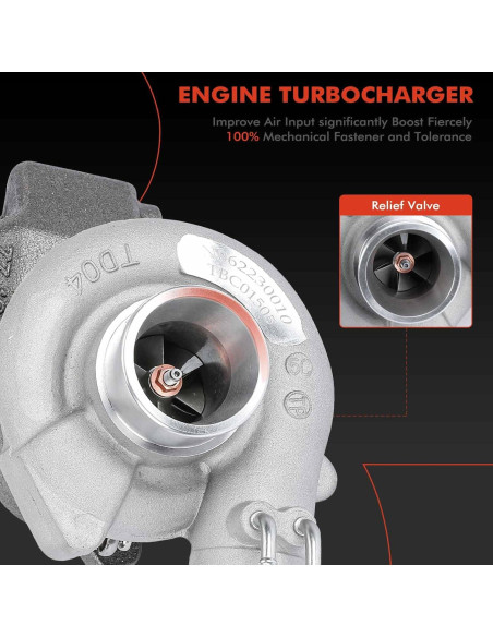 Turboalimentador A-Premium TD04 con Junta para Mitsubishi L200 2010-2015 2.5L