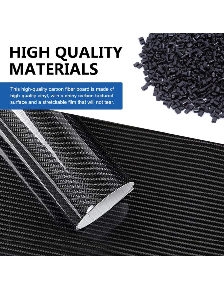 Calcomanía de Fibra de Carbono SLIMI 4D 40x150cm Negro