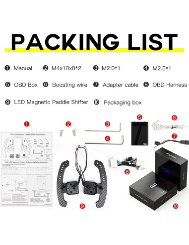 Palancas de Cambio LED TDD para Audi B9 A1 A2 A3 A4 A5 Q2 Q3 Q4 Q5