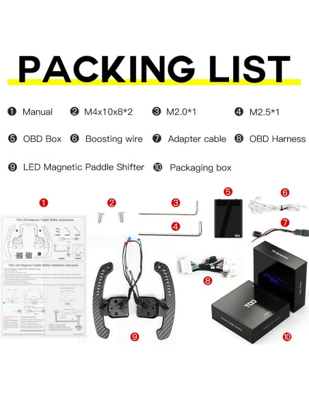 Palancas de Cambio LED TDD para Audi B9 A1 A2 A3 A4 A5 Q2 Q3 Q4 Q5