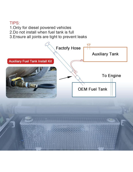 Kit de Instalación Tanque Combustible Auxiliar Diésel RALZAOTO 11408