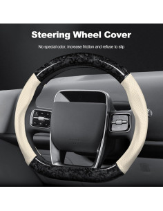 Manga de Volante Ergocar Tipo D 37-38cm Carbono y Cuero 2