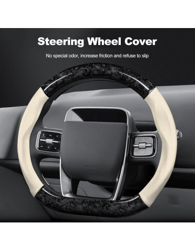 Manga de Volante Ergocar Tipo D 37-38cm Carbono y Cuero