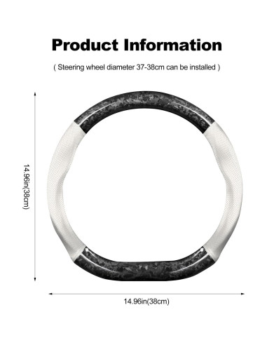 Manga de Volante Ergocar Tipo D 37-38cm Carbono y Cuero