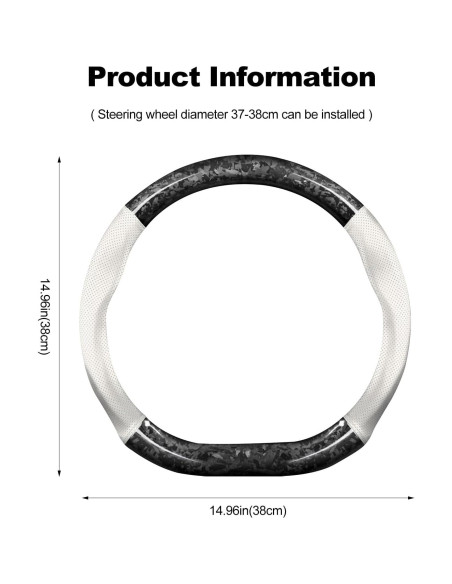 Manga de Volante Ergocar Tipo D 37-38cm Carbono y Cuero