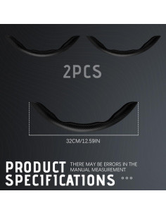 Funda de Volante de Coche DWARFOO Fibra de Carbono Negra 38cm 2