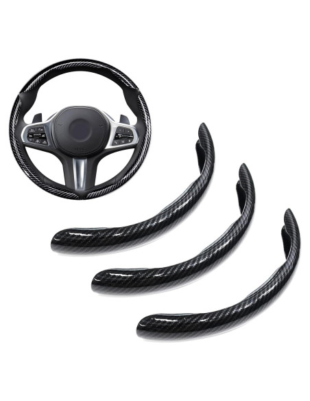 Cubierta de Volante Genérico Fibra de Carbono Antideslizante 3Pcs