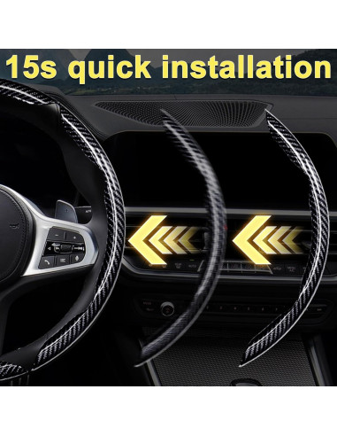 Cubierta de Volante Genérico Fibra de Carbono Antideslizante 3Pcs