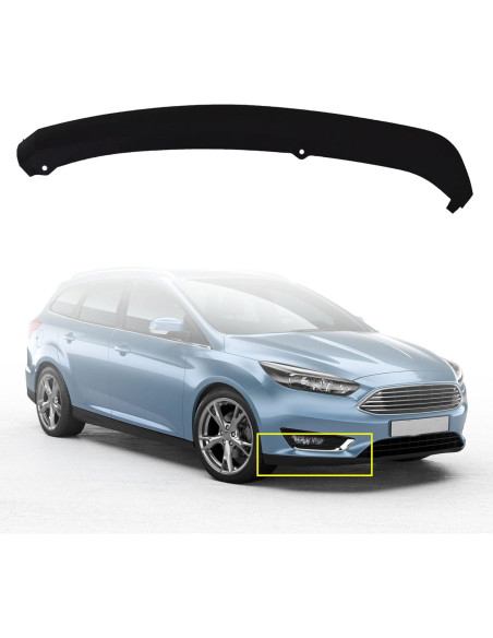 Deflector de Parachoques Frontal Negro para Ford Focus 2012-2014