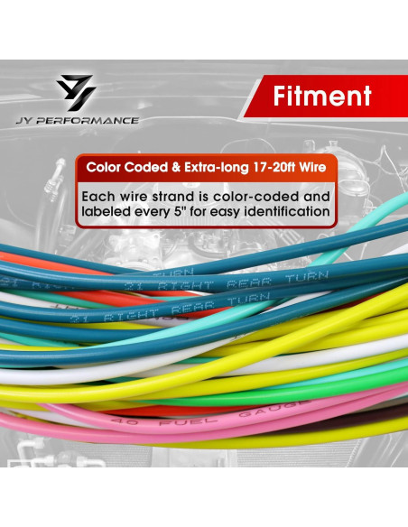 Kit de Cableado Universal 21 Circuitos JY PERFORMANCE 17 Fusibles