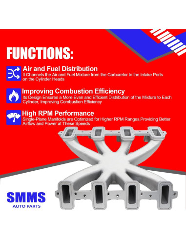Colector de Admisión SMMS 300-132 para Chevy Camaro Corvette V8