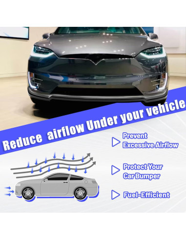 Labio Divisor de Parachoques Frontal KUAFU para Tesla Model X 2016-2020