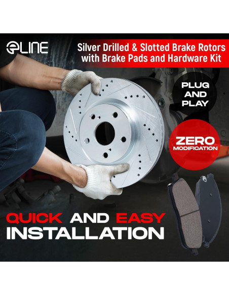 Kit de Freno Delantero R1 Concepts eLINE para Ford Fiesta 2014-2019