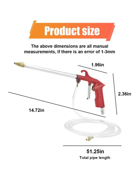 Pistola de Limpieza de Motor DUSCOKE con Manguera 1.22m