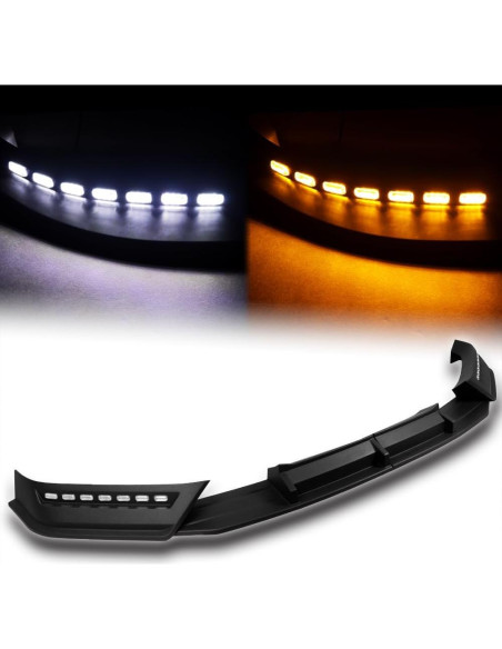Labio de Parachoques Frontal ABS Negro para Ford F-150 2018-2020 con LED