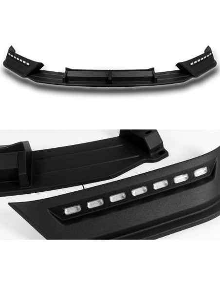 Labio de Parachoques Frontal ABS Negro para Ford F-150 2018-2020 con LED