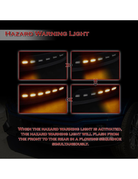 Labio de Parachoques Frontal ABS Negro para Ford F-150 2018-2020 con LED