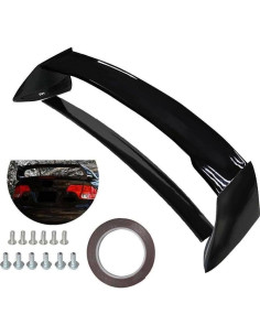 Spoiler Trasero Lateral Negro Brillante GGDZTMNB para Honda Civic MUGEN Si 2008 2