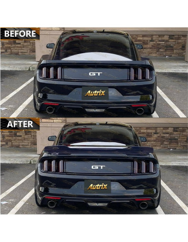 Spoiler Trasero Ford Mustang 2015-2023 Autrix Negro Brillante