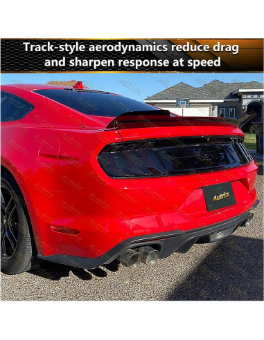 Spoiler Trasero Ford Mustang 2015-2023 Autrix Negro Brillante