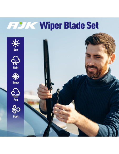 Limpiaparabrisas Delanteros y Traseros AJK para Mercedes-Benz GLC 2016-2019