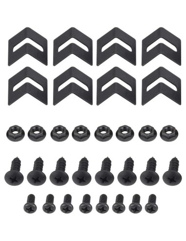 Labio Spoiler Frontal Universal Tbest - 4 Piezas ABS Negro