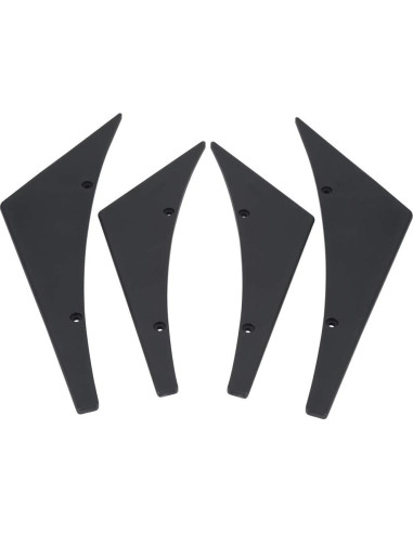 Labio Spoiler Frontal Universal Tbest - 4 Piezas ABS Negro